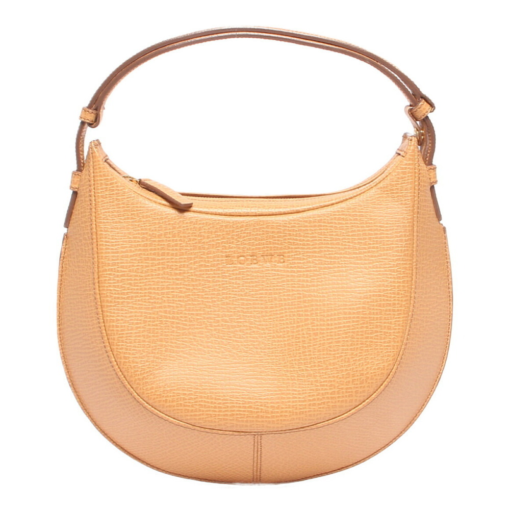 Loewe hobo bag crescent shape textured leather Yellow